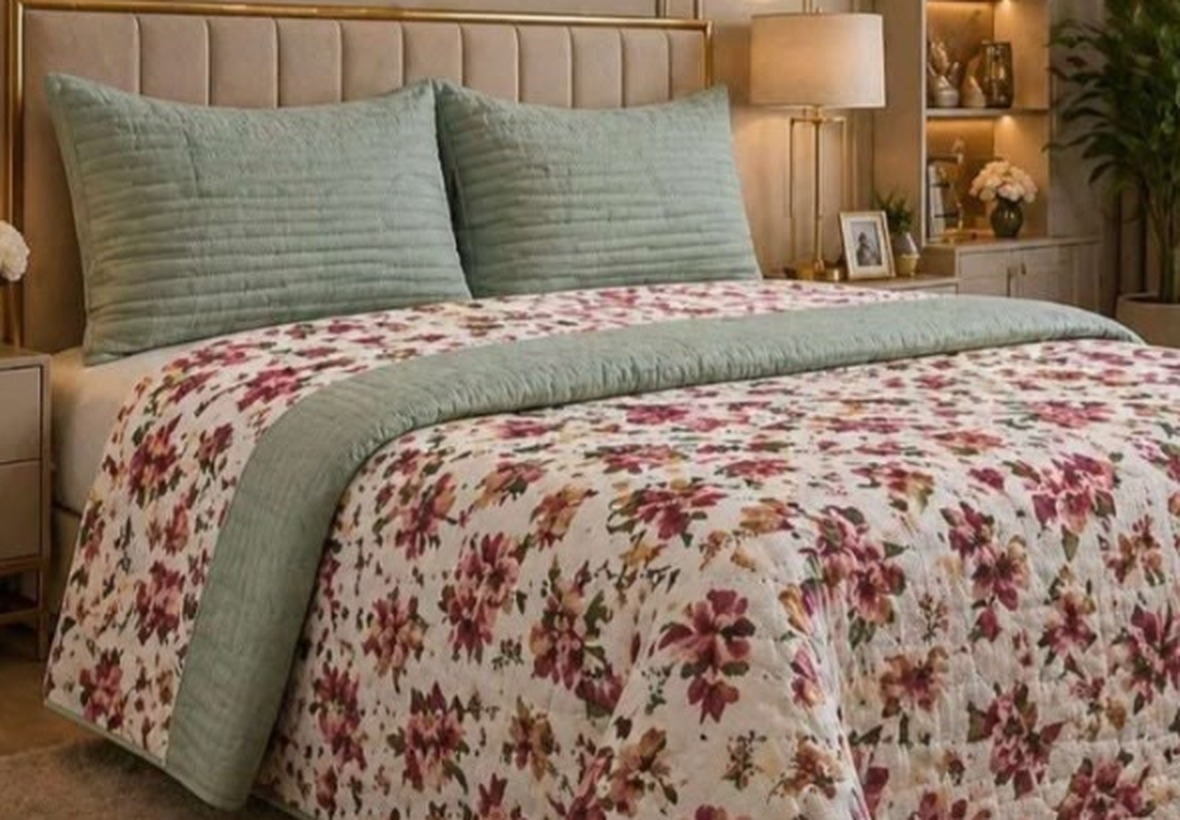 Colcha de Casal Floral